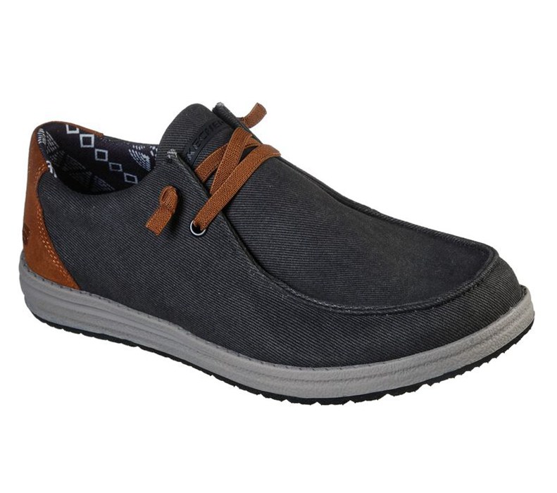 Skechers Herr Svarta Slip On - Relaxed Fit: Melson - Parlen - Sverige (ZNFLG-1702)